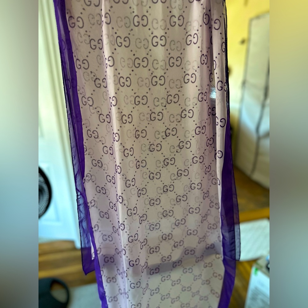 Purple Gucci style sheer scarf!
